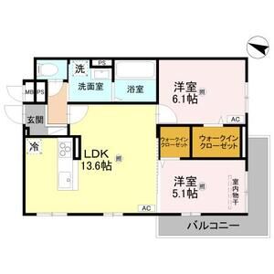 2LDK 間取り図