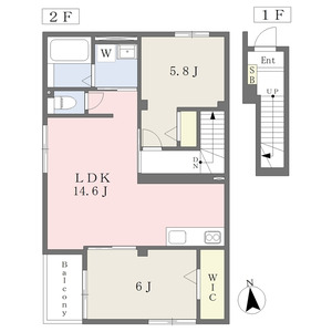 2LDK 間取り図