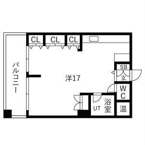 ワンルーム 間取り図