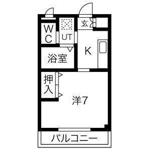1K 間取り図