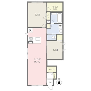 2LDK 間取り図
