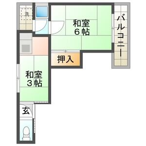 1DK 間取り図