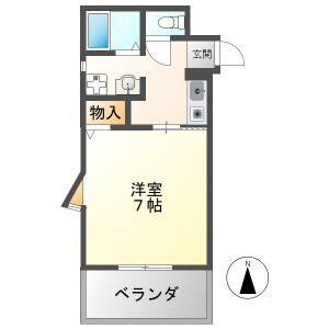 1K 間取り図