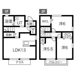 3LDK 間取り図
