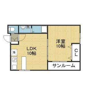 1LDK 間取り図
