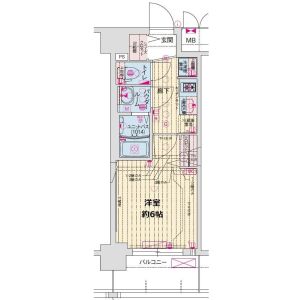 1K 間取り図