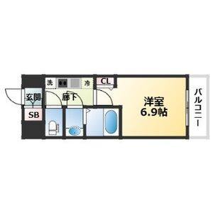 1K 間取り図
