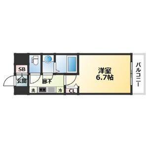 1K 間取り図
