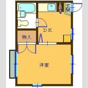 1DK 間取り図