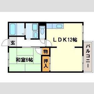 1LDK 間取り図