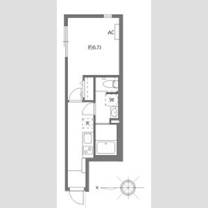 1K 間取り図