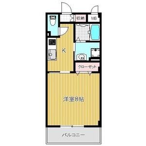 1K 間取り図