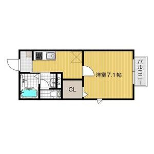 1K 間取り図