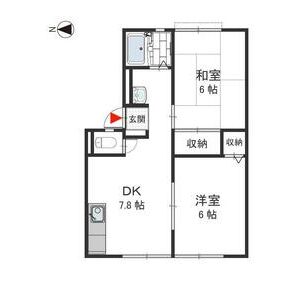 2DK 間取り図