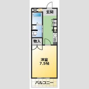 1K 間取り図