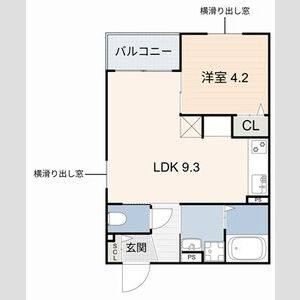 1LDK 間取り図