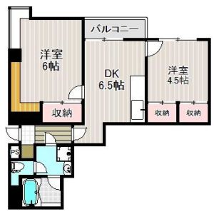 2DK 間取り図