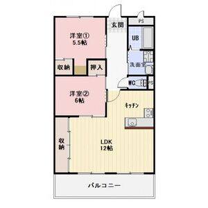 2LDK 間取り図