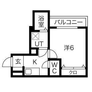 1K 間取り図