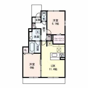 2LDK 間取り図