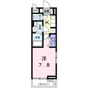 1K 間取り図