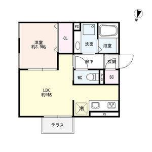1LDK 間取り図