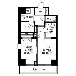 1LDK 間取り図