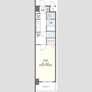 1K 間取り図