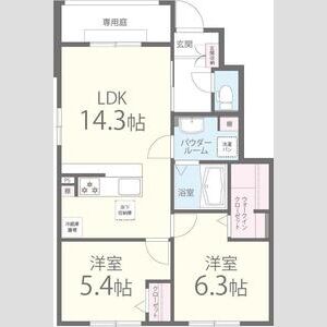 2LDK 間取り図
