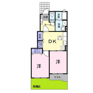 2DK 間取り図