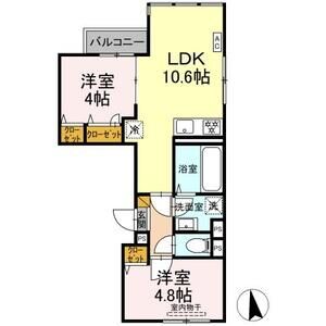 2LDK 間取り図