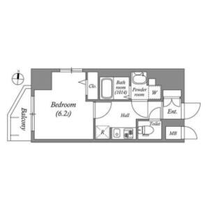 1K 間取り図