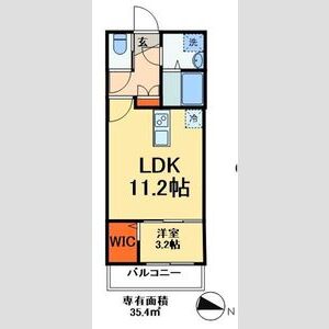 1LDK 間取り図
