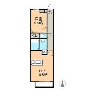 1LDK 間取り図