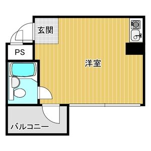 1R 間取り図