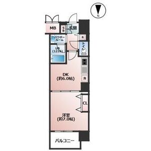 1DK 間取り図