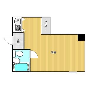 1R 間取り図