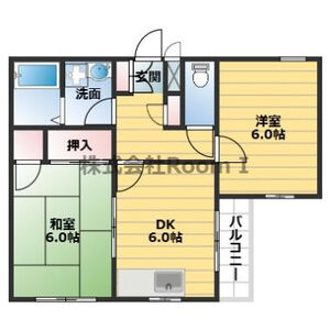 2DK 間取り図