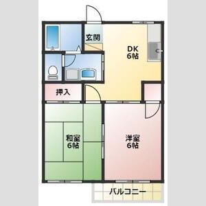 2DK 間取り図