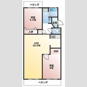 2LDK 間取り図