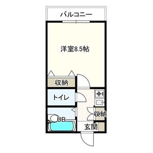 1K 間取り図