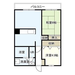 2LDK 間取り図