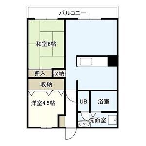2LDK 間取り図