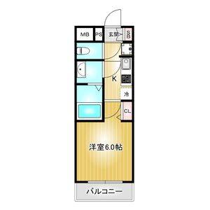 1K 間取り図