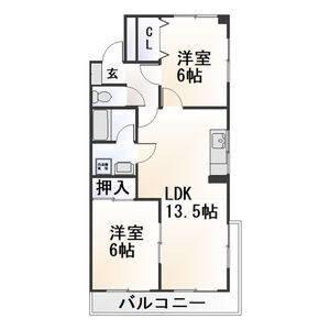 2LDK 間取り図