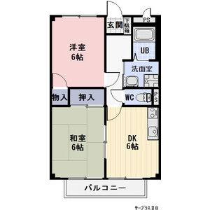 2DK 間取り図