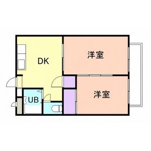 2DK 間取り図