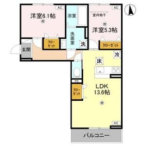 2LDK 間取り図