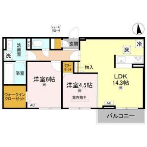 2LDK 間取り図