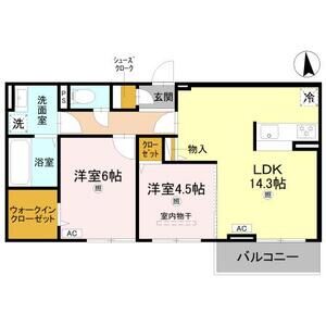 2LDK 間取り図